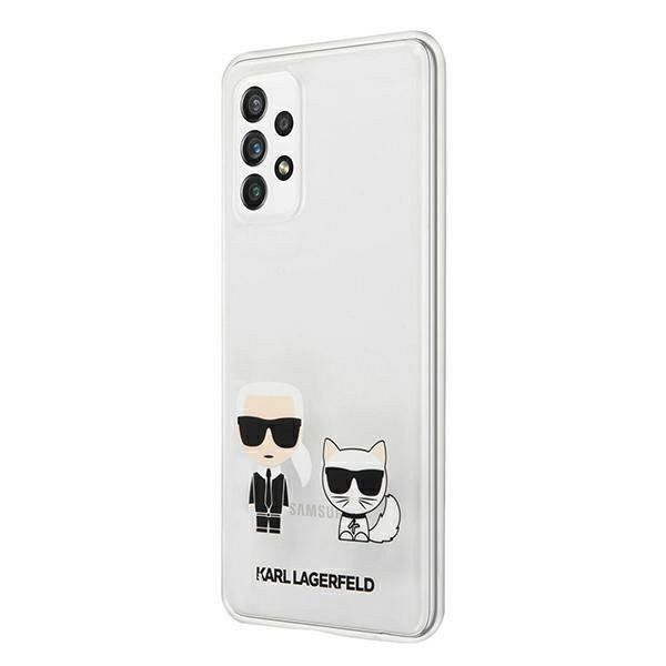Originalen ovitek KARL LAGERFELD (transparent) Karl and Choupette za Samsung Galaxy A72