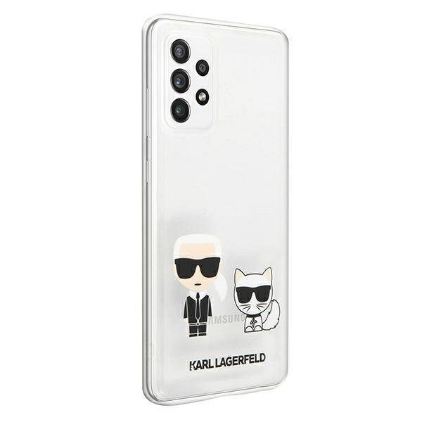 Originalen ovitek KARL LAGERFELD (transparent) Karl and Choupette za Samsung Galaxy A72