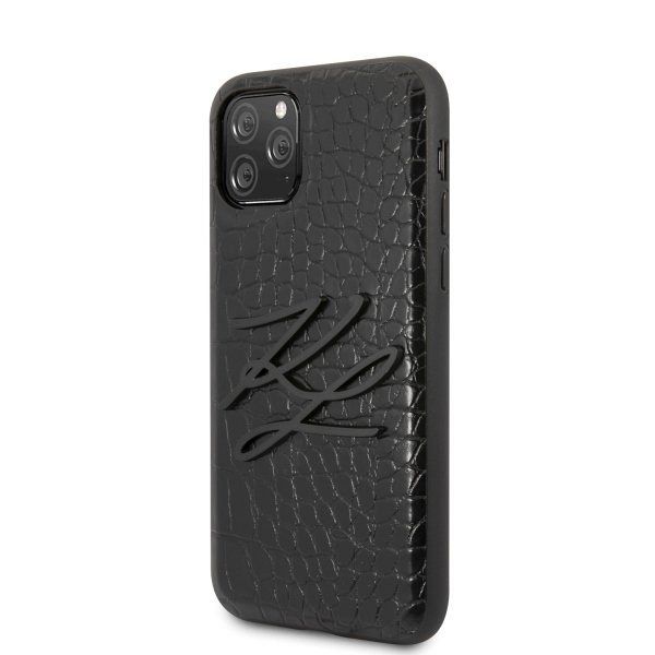 iPhone 11 Pro KARL LAGERFELD (black) crocodile tok