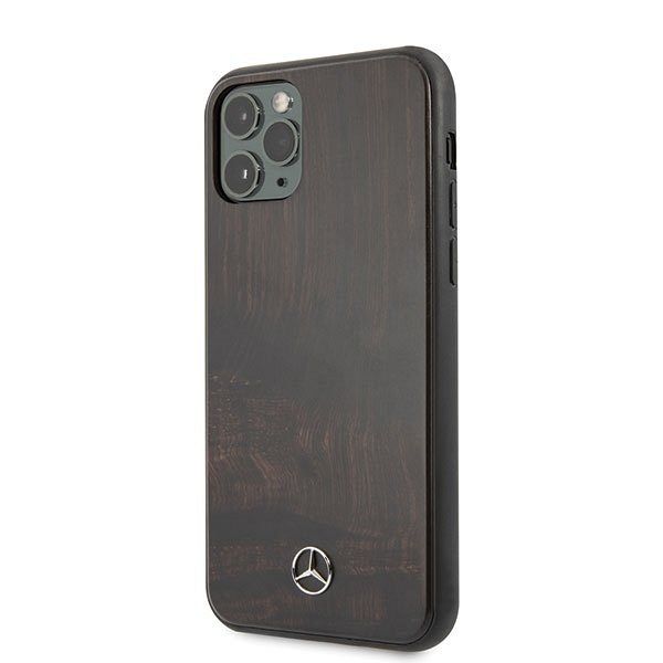 Originalen ovitek MERCEDES (dark brown) Wood line za iPhone 11 Pro Max