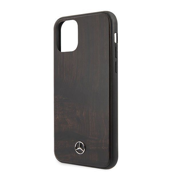Originalen ovitek MERCEDES (dark brown) Wood line za iPhone 11 Pro Max