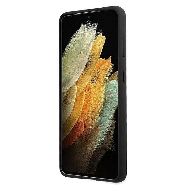 Originalen ovitek MERCEDES (black) Silicone Line za Samsung Galaxy S21 Plus