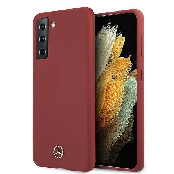 Originalen ovitek MERCEDES (red) leather za Samsung Galaxy S21