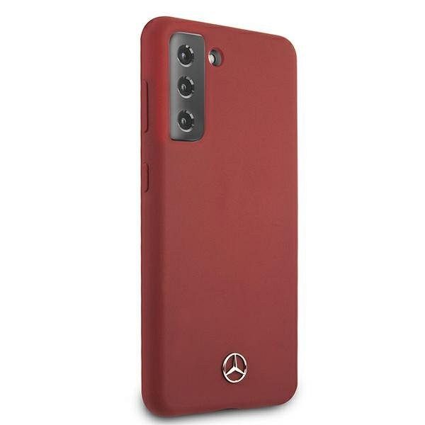 Originalen ovitek MERCEDES (red) leather za Samsung Galaxy S21