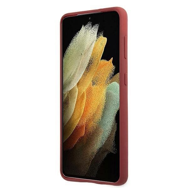 Originalen ovitek MERCEDES (red) leather za Samsung Galaxy S21