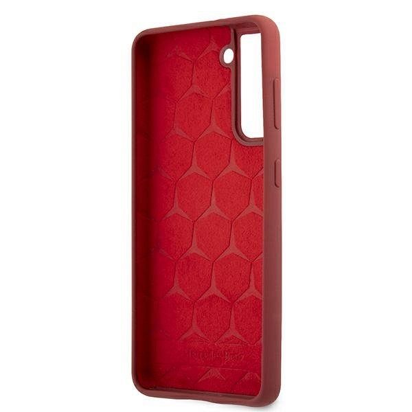 Originalen ovitek MERCEDES (red) leather za Samsung Galaxy S21
