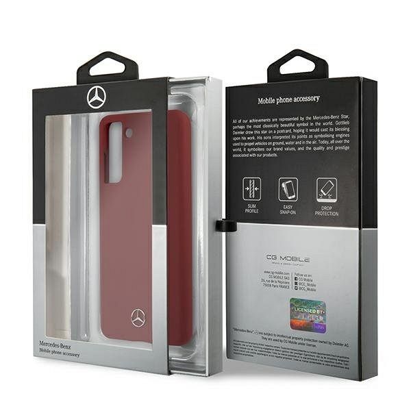 Originalen ovitek MERCEDES (red) leather za Samsung Galaxy S21