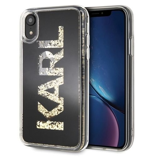 Originalna maska Karl Lagerfeld (Black Glitter) za iPhone XR