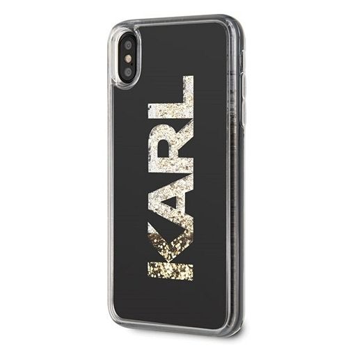 Originalna maska Karl Lagerfeld (Black Glitter) za iPhone XS Max