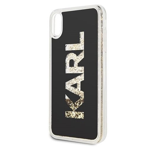 Originalna maska Karl Lagerfeld (Black Glitter) za iPhone XS Max