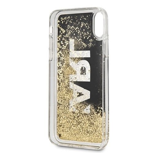 Originalna maska Karl Lagerfeld (Black Glitter) za iPhone XS Max