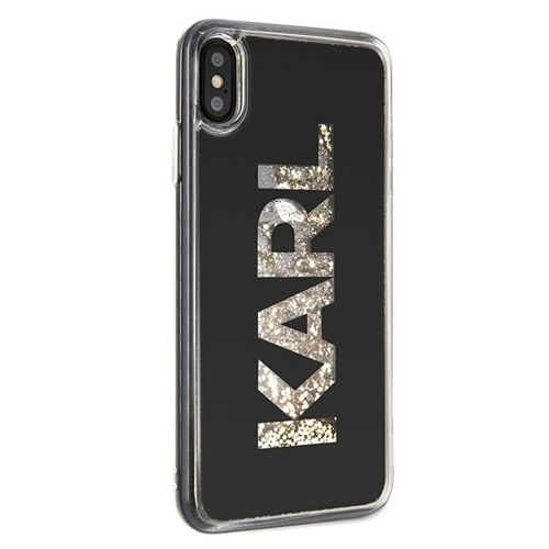 Originalna maska Karl Lagerfeld (Black Glitter) za iPhone XS Max