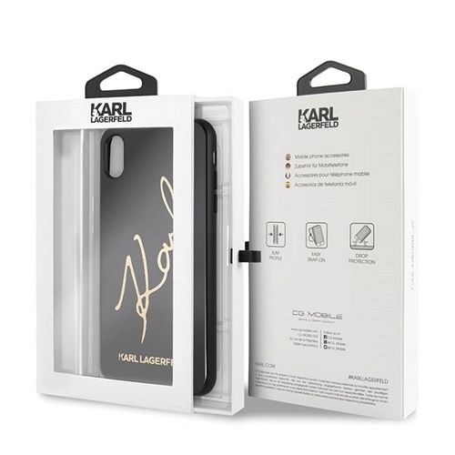 Originalna maska Karl Lagerfeld (Glitter Karl Signature) za iPhone 7/8