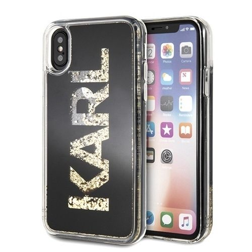 Originalna maska Karl Lagerfeld (Black Glitter) za iPhone X/XS