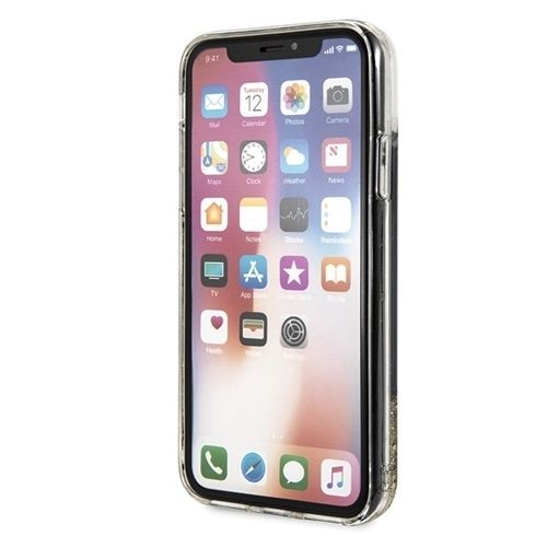 Originalen ovitek Karl Lagerfeld (Black Glitter) za iPhone X/XS