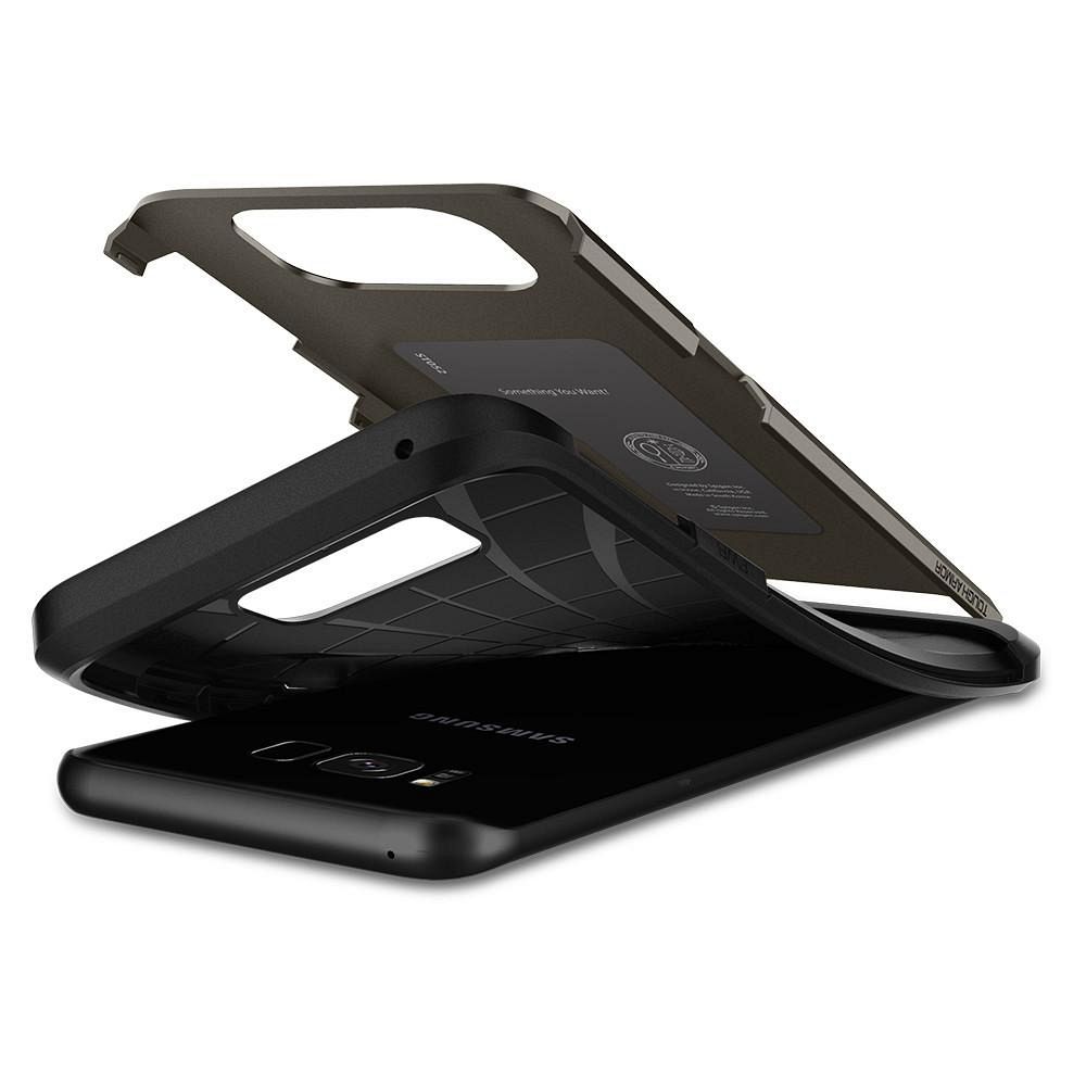 Ovitek Spigem Tough Armor (črno siv) za Samsung Galaxy S8 Plus