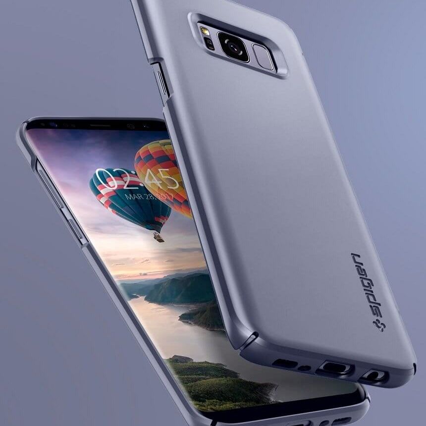 Ovitek Spigen Thin Fit (Orchid gray) za Samsung Galaxy S8 Plus