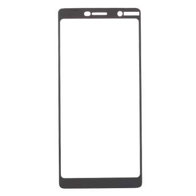 Kaljeno zaščitno steklo (black) za Nokia 7 plus
