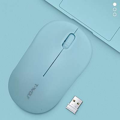 Brezžična miška Q4 Quiet 2.4G (Turquoise blue)