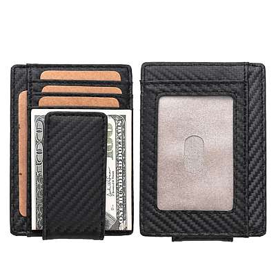  Moška modna denarnica Genuine Leather (Black)